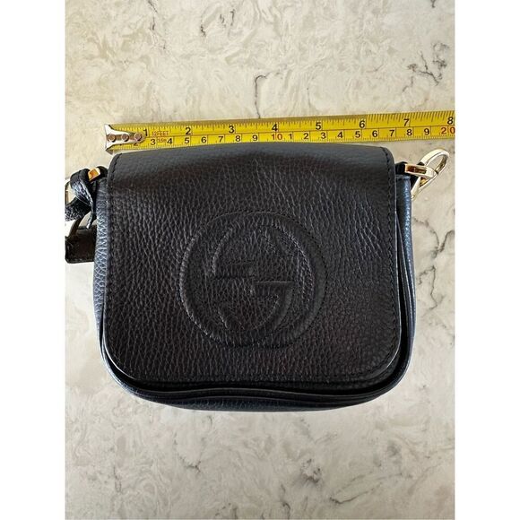 Gucci Interlocking G Leather Soho Small Tassels Handbag Black - Picture 5 of 6